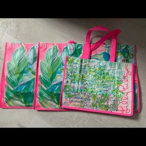 LOT of Lilly Pulitzer Vinyl Totes 3 total new
